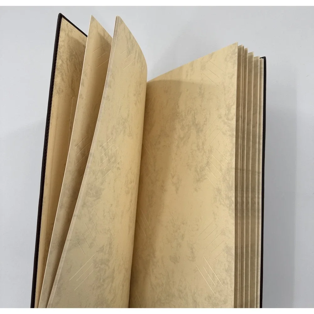 Restoration Hardware Photo Album Scrapbook Brown Leather 27‎ Pages